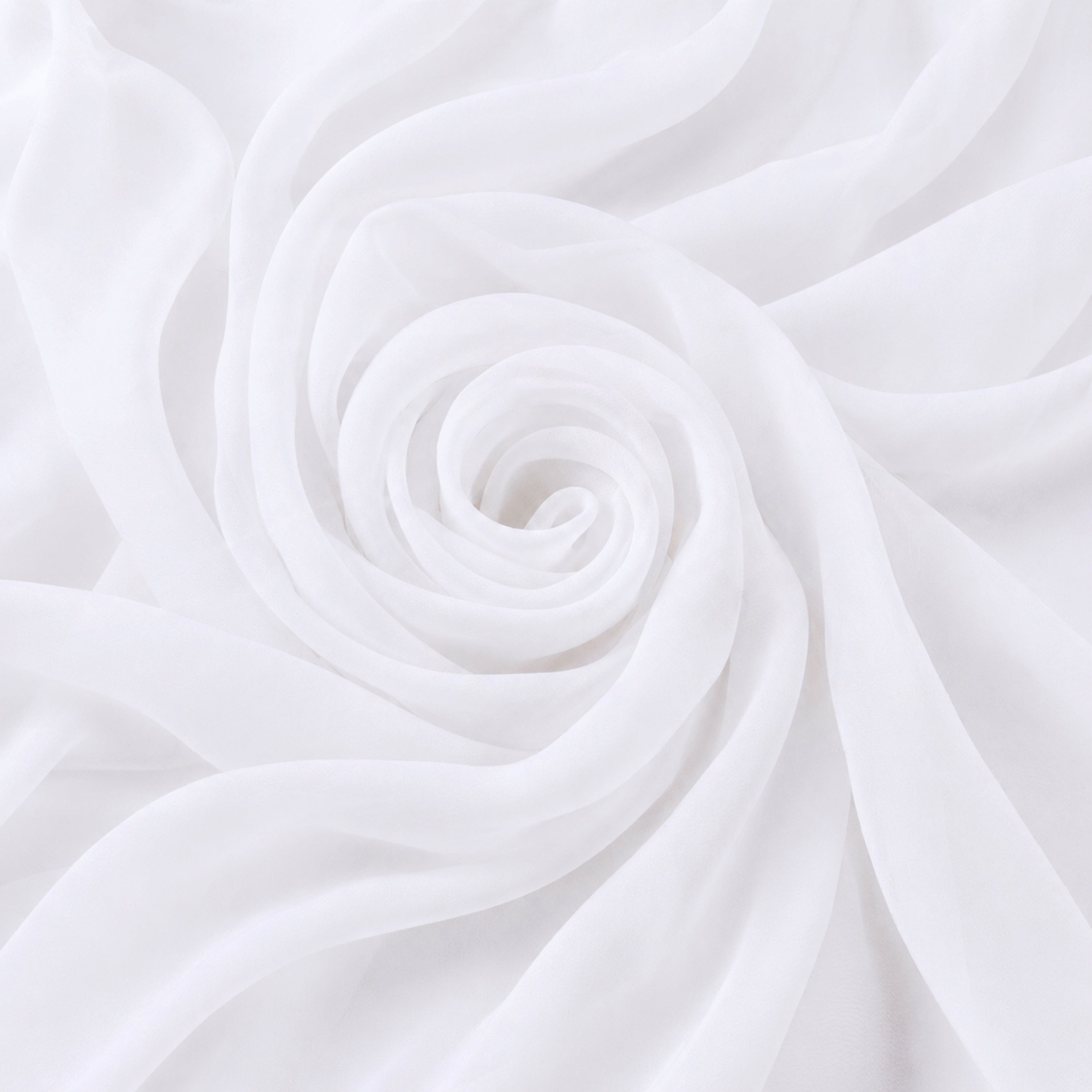 White Ivory Chiffon Fabric – Sheer Bridal Material for Dresses, Veils & Decor
