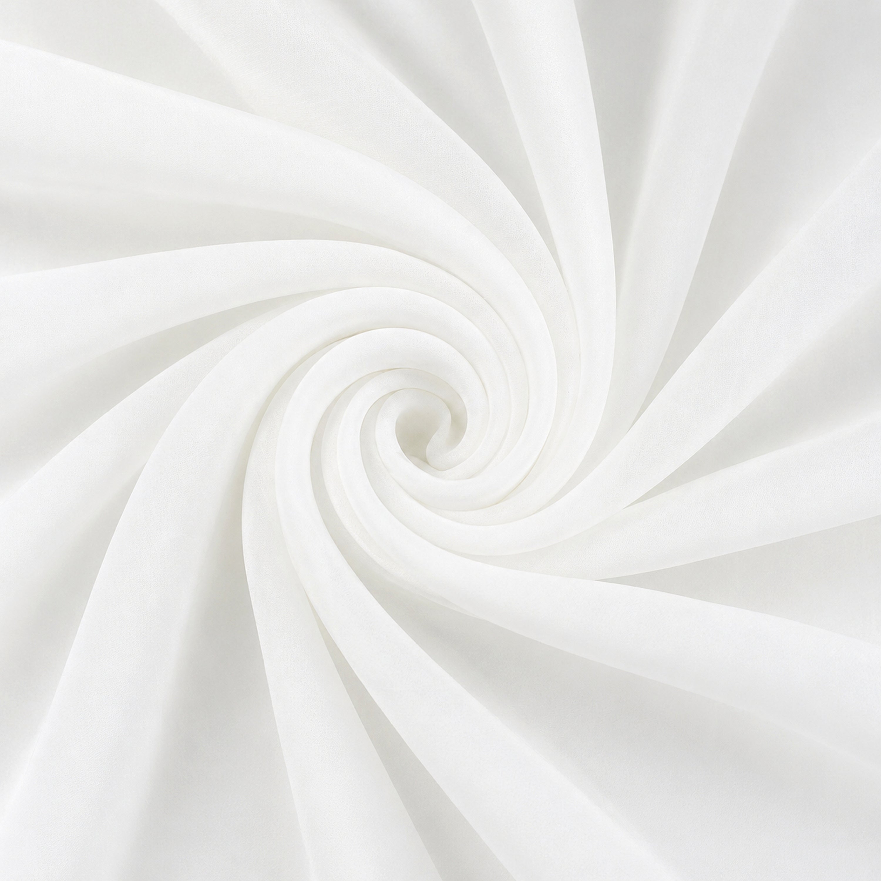 White Ivory Chiffon Fabric – Sheer Bridal Material for Dresses, Veils & Decor