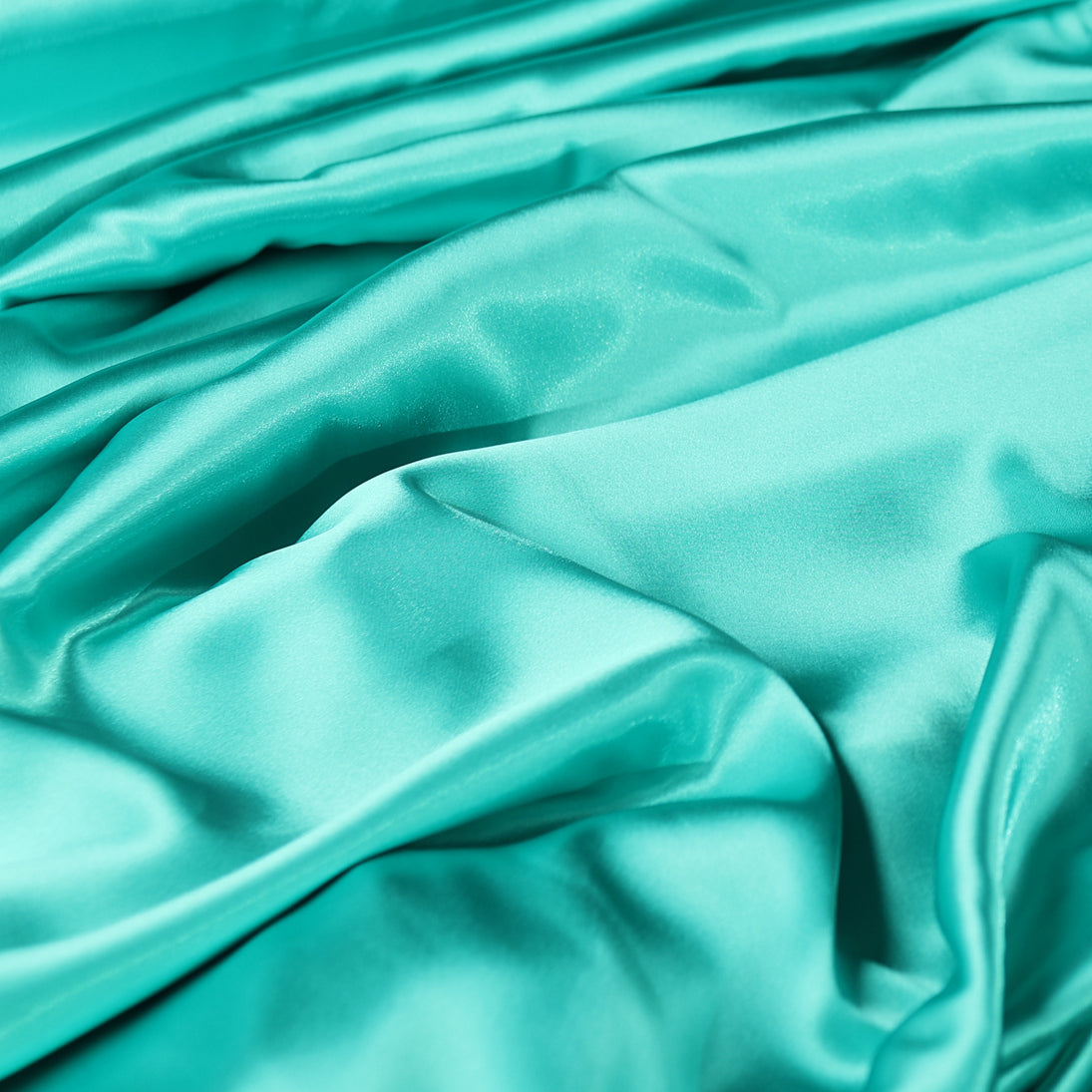 Mint Satin Charmeuse Fabric by the Yard, Silky Charmeuse for Dresses, Lingerie and Resort Wear