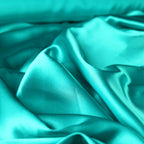 Mint Satin Charmeuse Fabric by the Yard, Silky Charmeuse for Dresses, Lingerie and Resort Wear