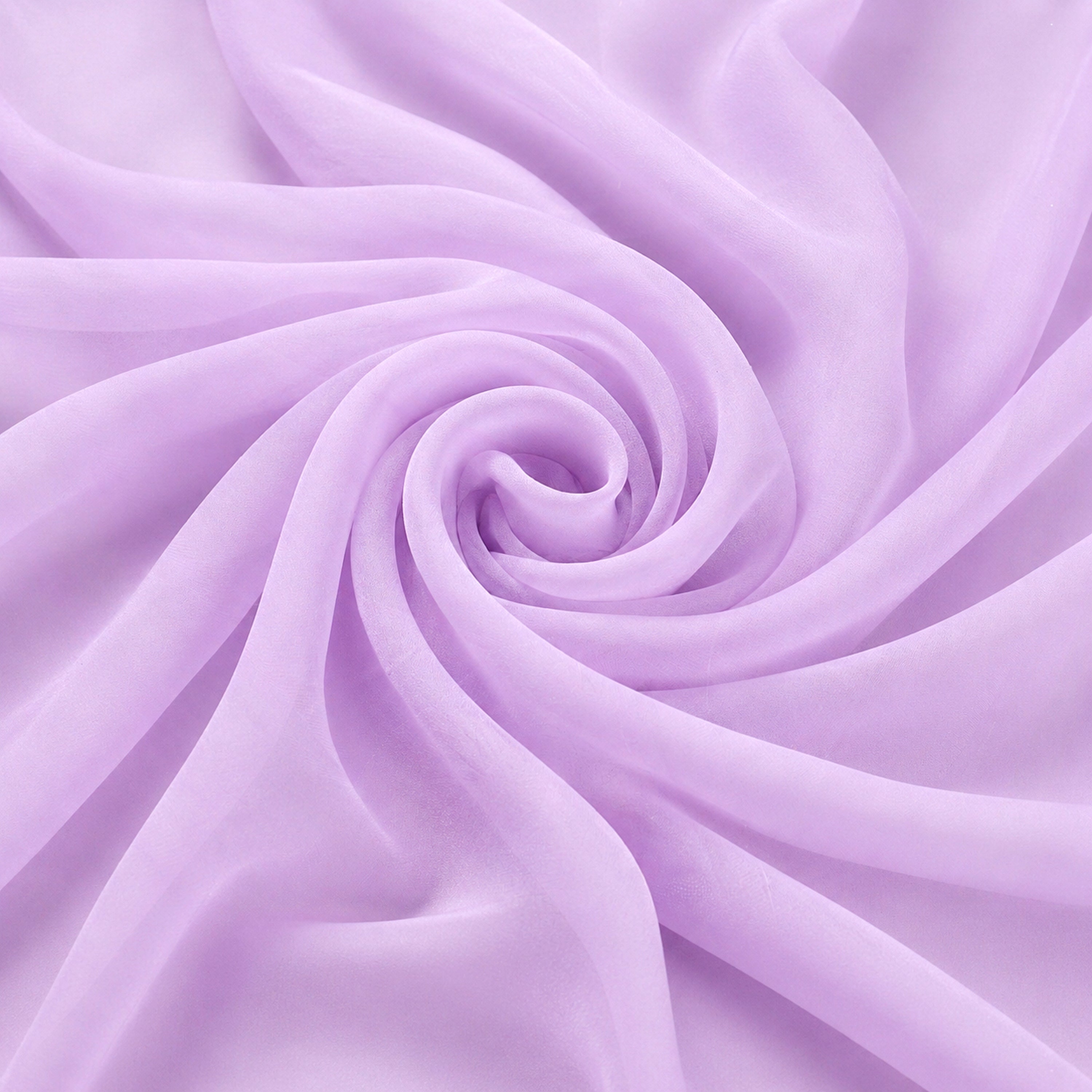 Lilac Purple Chiffon Fabric – Sheer Flowing Material for Dresses & Event Decor