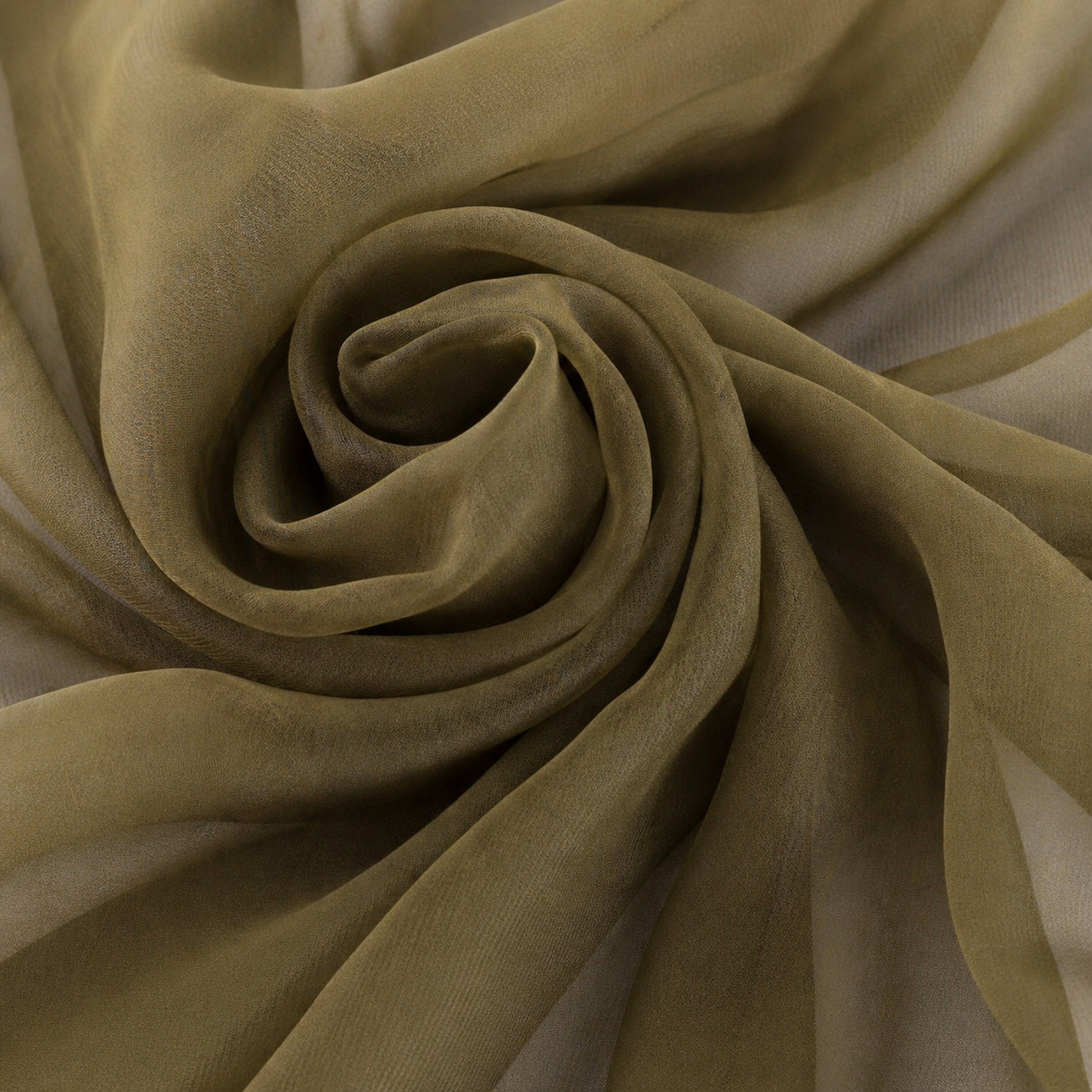 Olive Green Chiffon Fabric – Flowing Material for Dresses and Veils