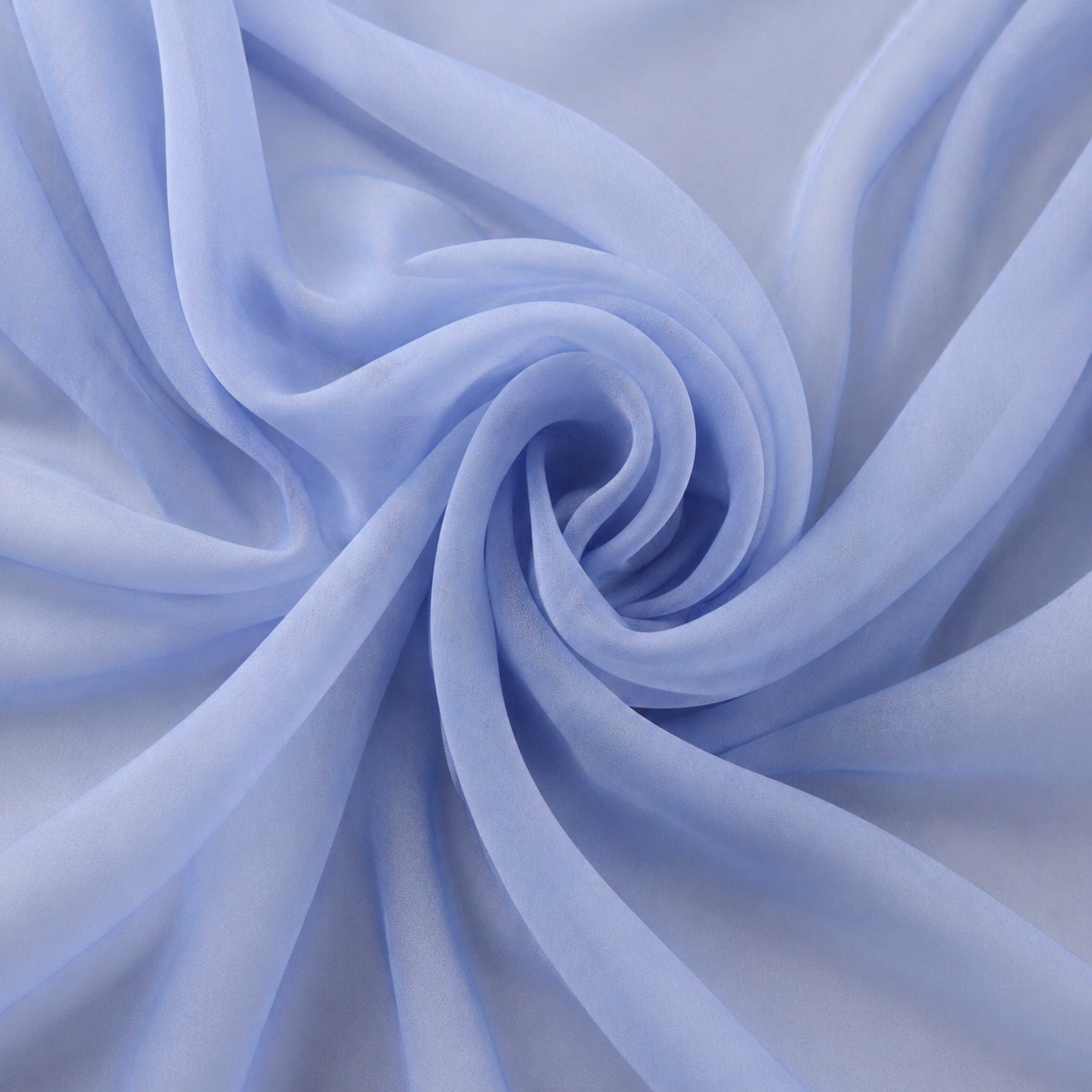 Blue Chiffon Fabric – Sheer Flowing Material for Dresses, Bridesmaid & Decor