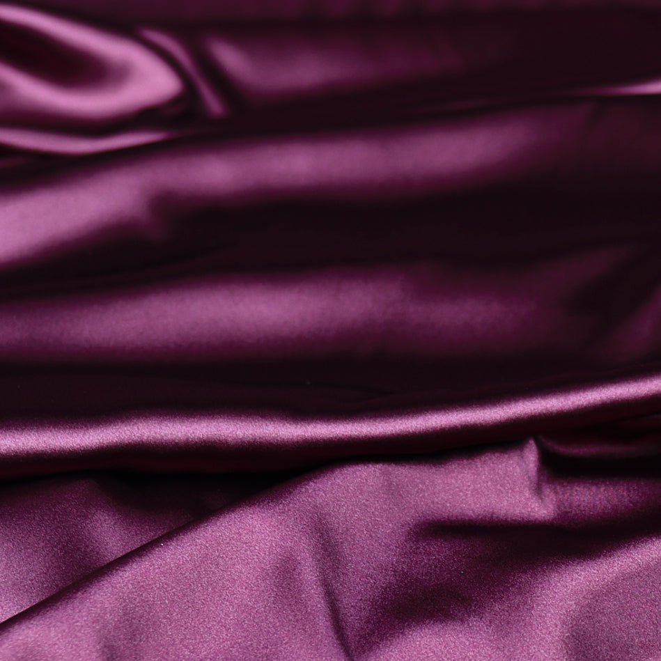 Berry Satin Charmeuse Fabric by the Yard, Silky Charmeuse for Dresses, Lingerie and Eveningwear