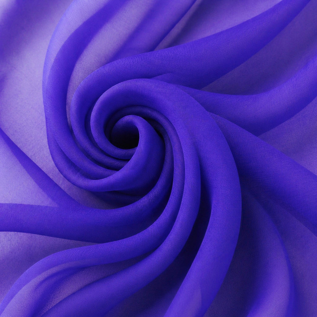 Chiffon Backdrop, Wedding Arch, Dusty, Light & Navy Blues Ceremony Draping | Polyester | 60 Inch Wide Panel, Sheer Matte Finish