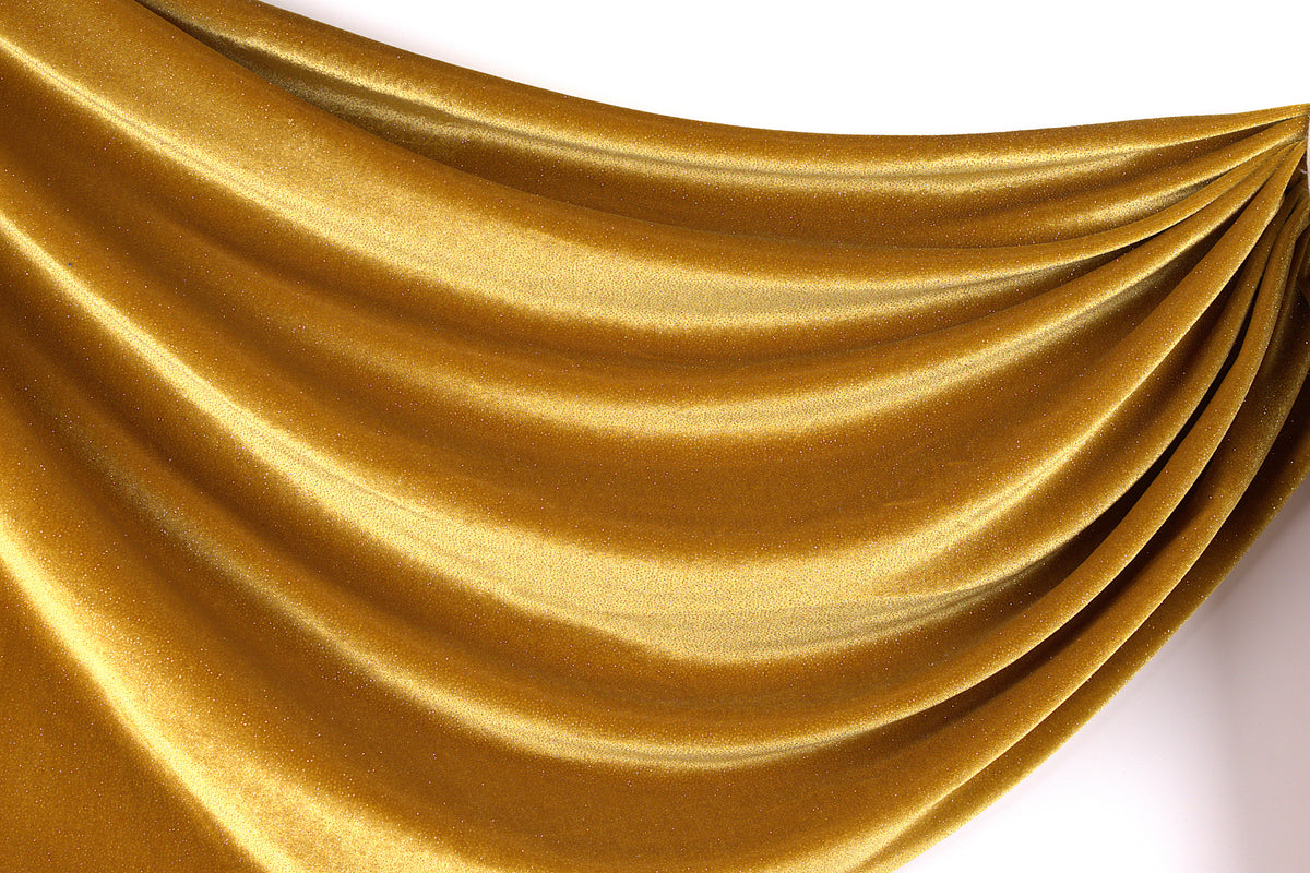 Glitter Velvet Stretch Fabric by Yard, 4-Way Stretch for Dance Costumes Eveningwear