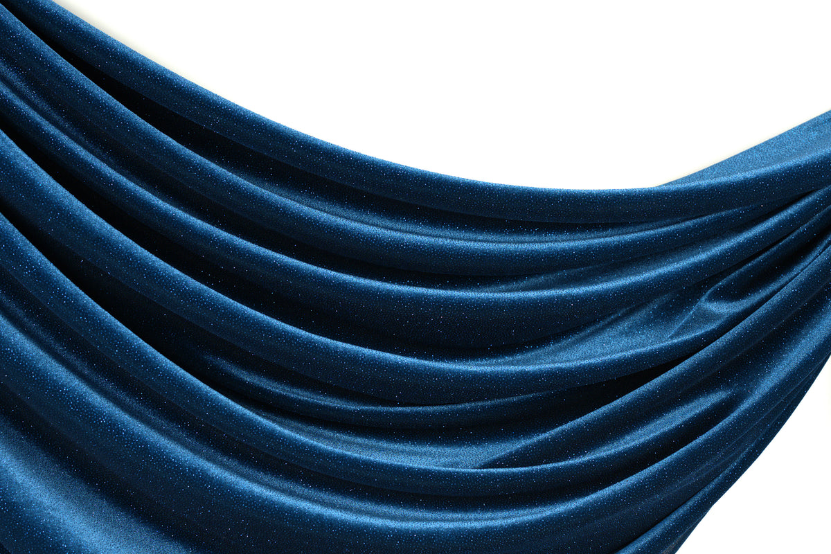 Glitter Velvet Stretch Fabric by Yard, 4-Way Stretch for Dance Costumes Eveningwear