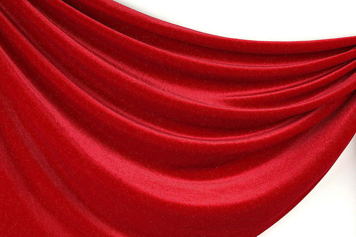 Glitter Velvet Stretch Fabric by Yard, 4-Way Stretch for Dance Costumes Eveningwear