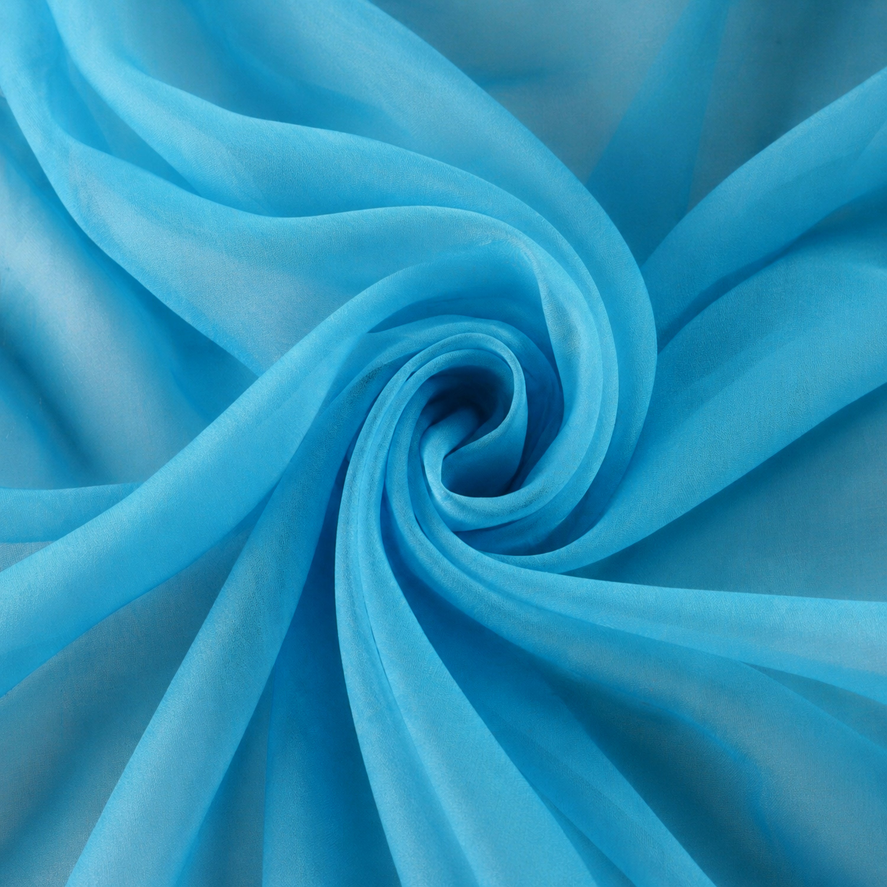 Blue Chiffon Fabric – Sheer Flowing Material for Dresses, Bridesmaid & Decor
