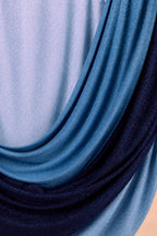 Blue-Navy Glitter Knit Fabric, 4-Way Stretch Dancewear Costume Fashion