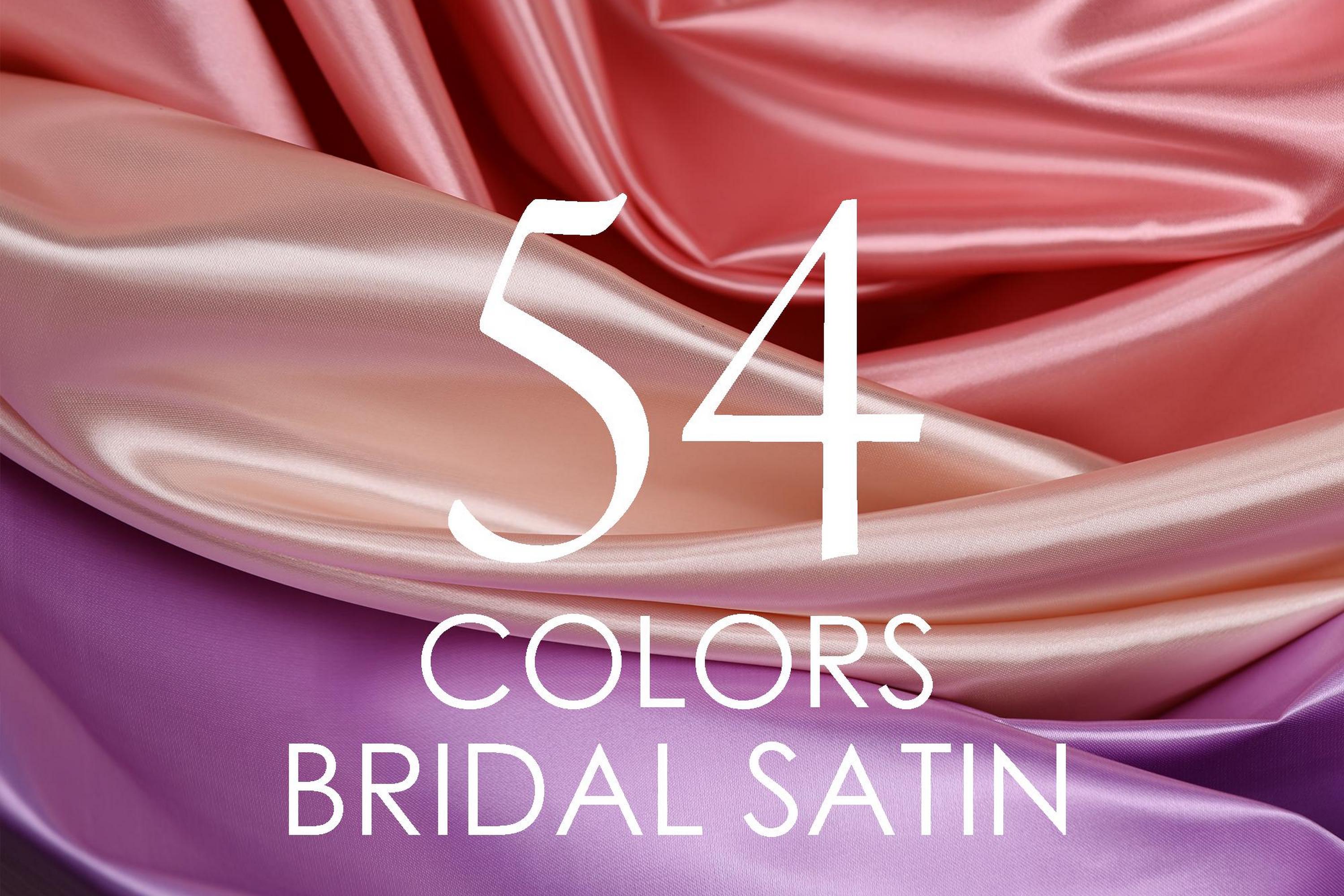54 colors of bridal satin