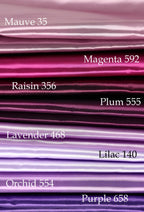 Bridal Satin Fabric Swatchbook: 54 Colors, Silky Polyester Material Color Preview