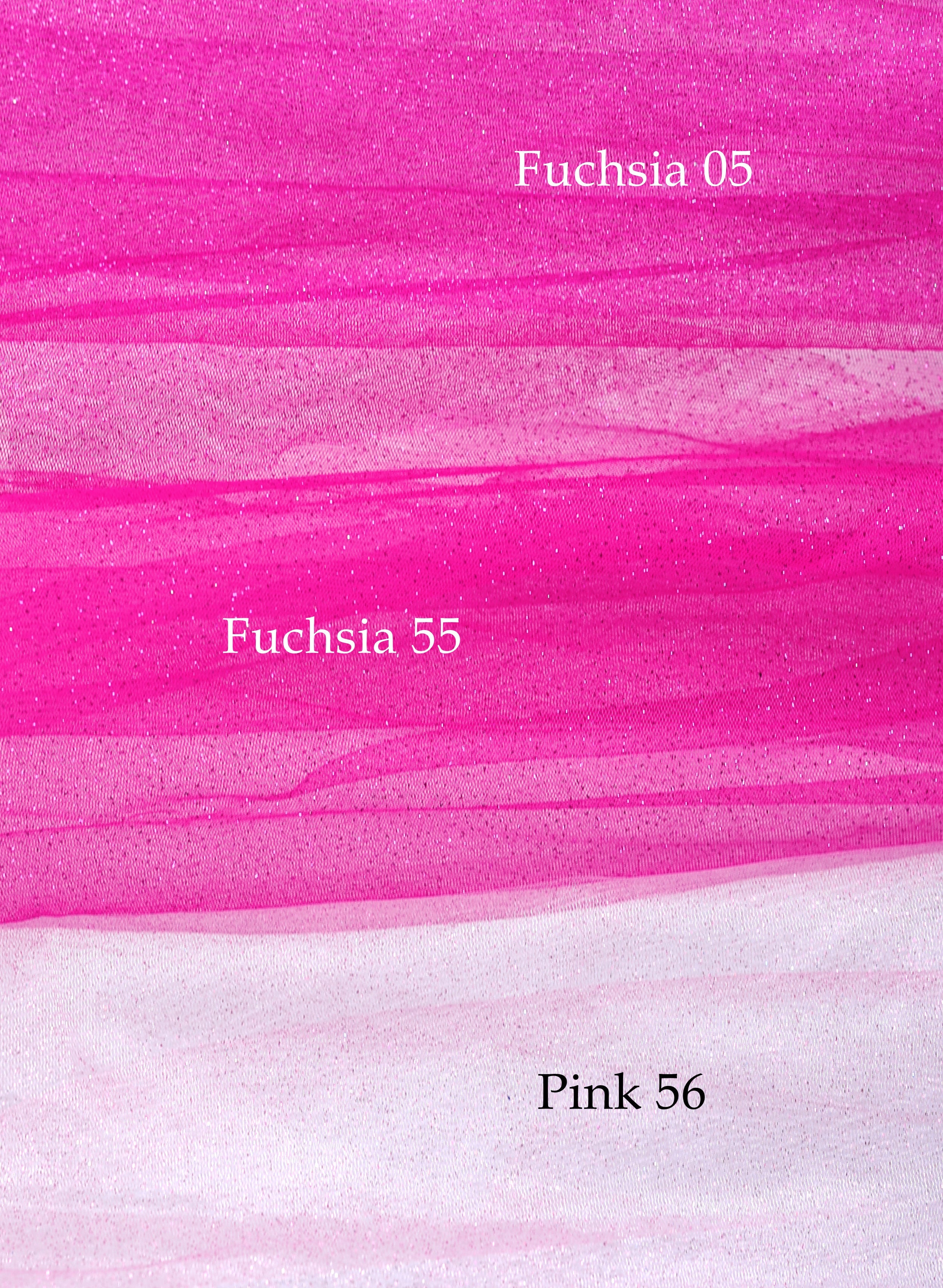 Glitter Tulle Fabric Swatchbook: 20 Colors, Sparkle Mesh, Semi-Soft Fabric Color Preview