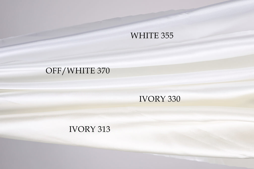 The image is a collage of four different images, each with a different color and texture. The first image is white, the second is off-white (white), the third is ivory, and the fourth is ivory.