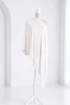 Silver-White Glitter Knit Fabric, 4-Way Stretch Dancewear Costume Fashion