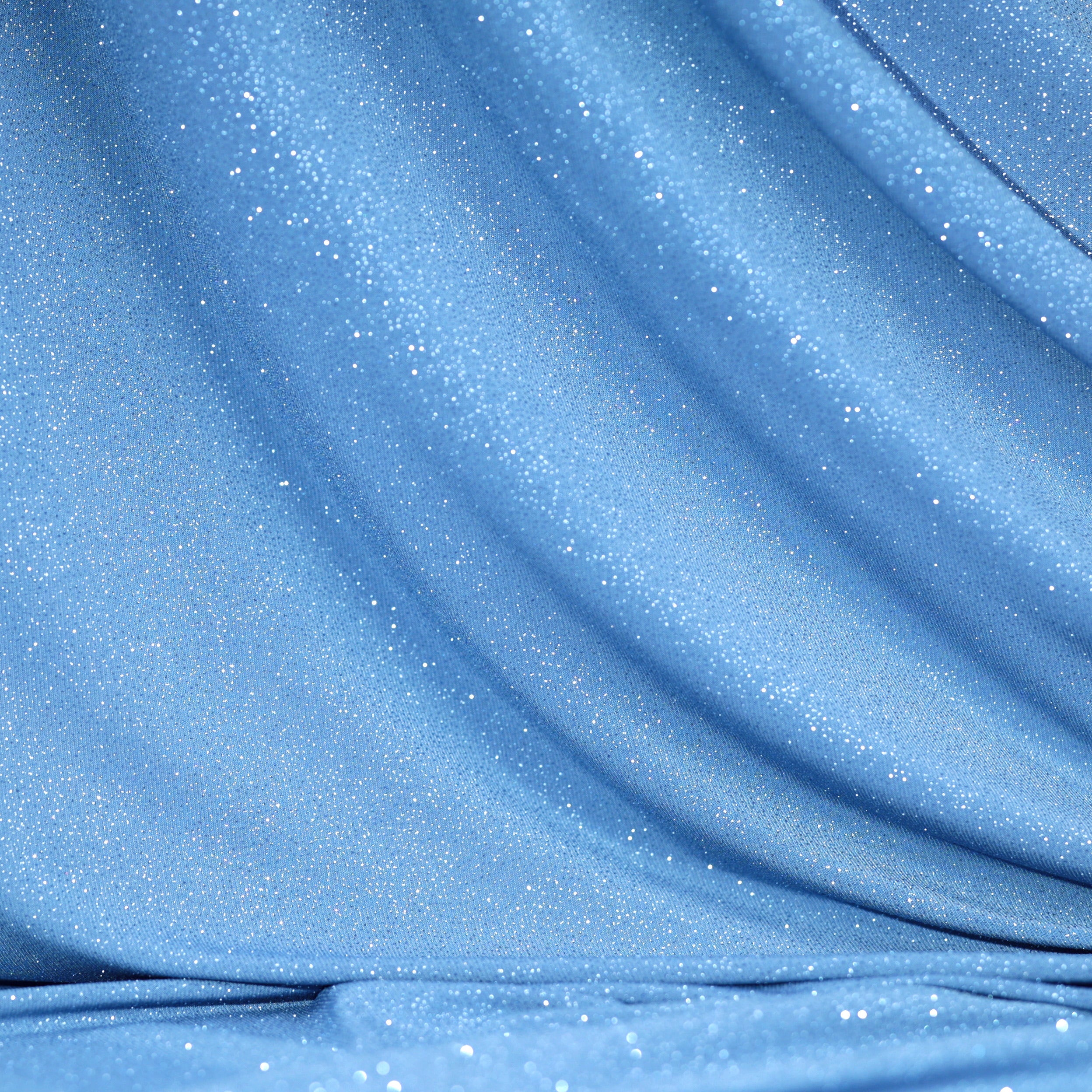 Glitter Spandex Knit Fabric: Shimmer Metallic 4-Way Stretch Material - 18 Colors