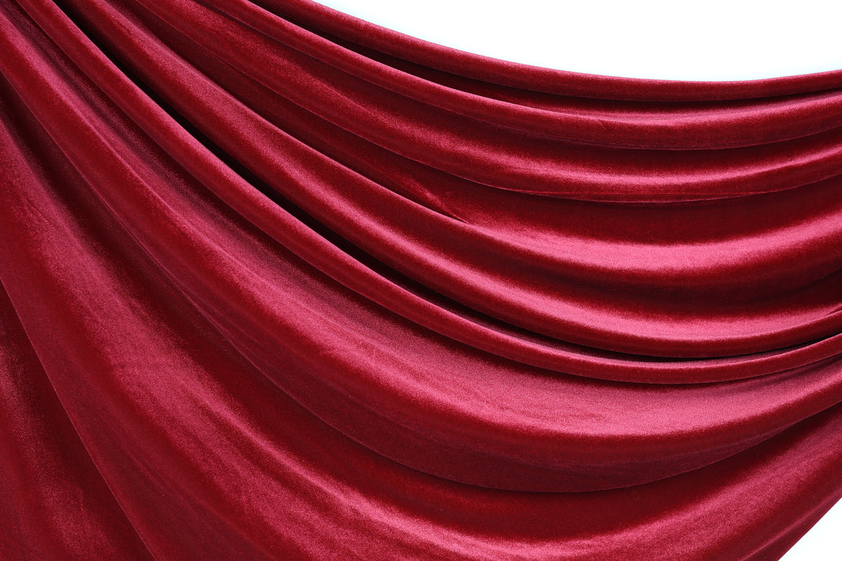 Beige & Off White Stretch Velvet Fabric by the Yard for Bridal, Dresses and Costumes
