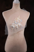 a close up of a piece of cloth with flowers on it