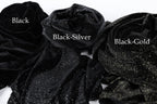 Glitter Velvet Stretch Fabric by Yard, 4-Way Stretch for Dance Costumes Eveningwear