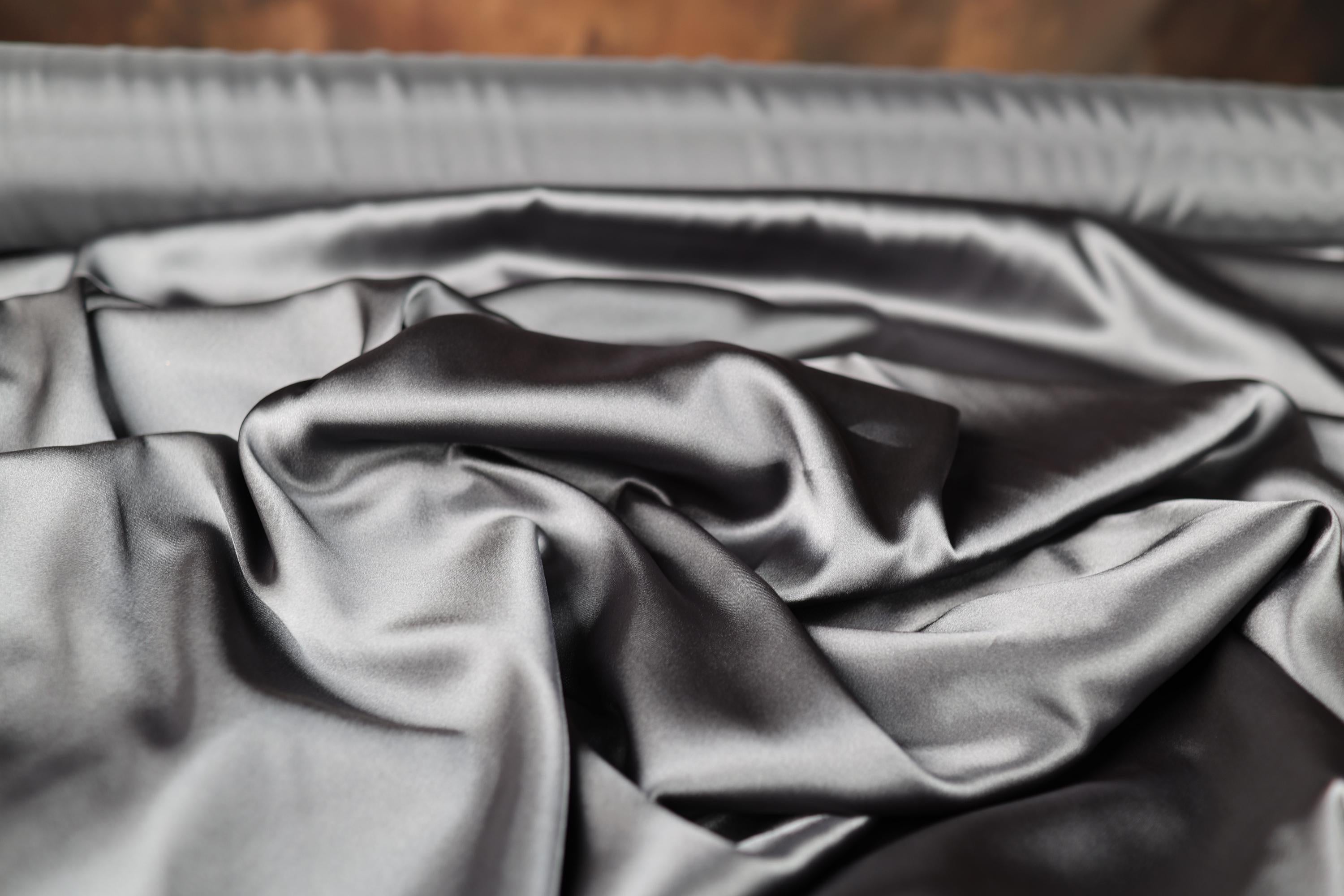 a close up view of a satin material