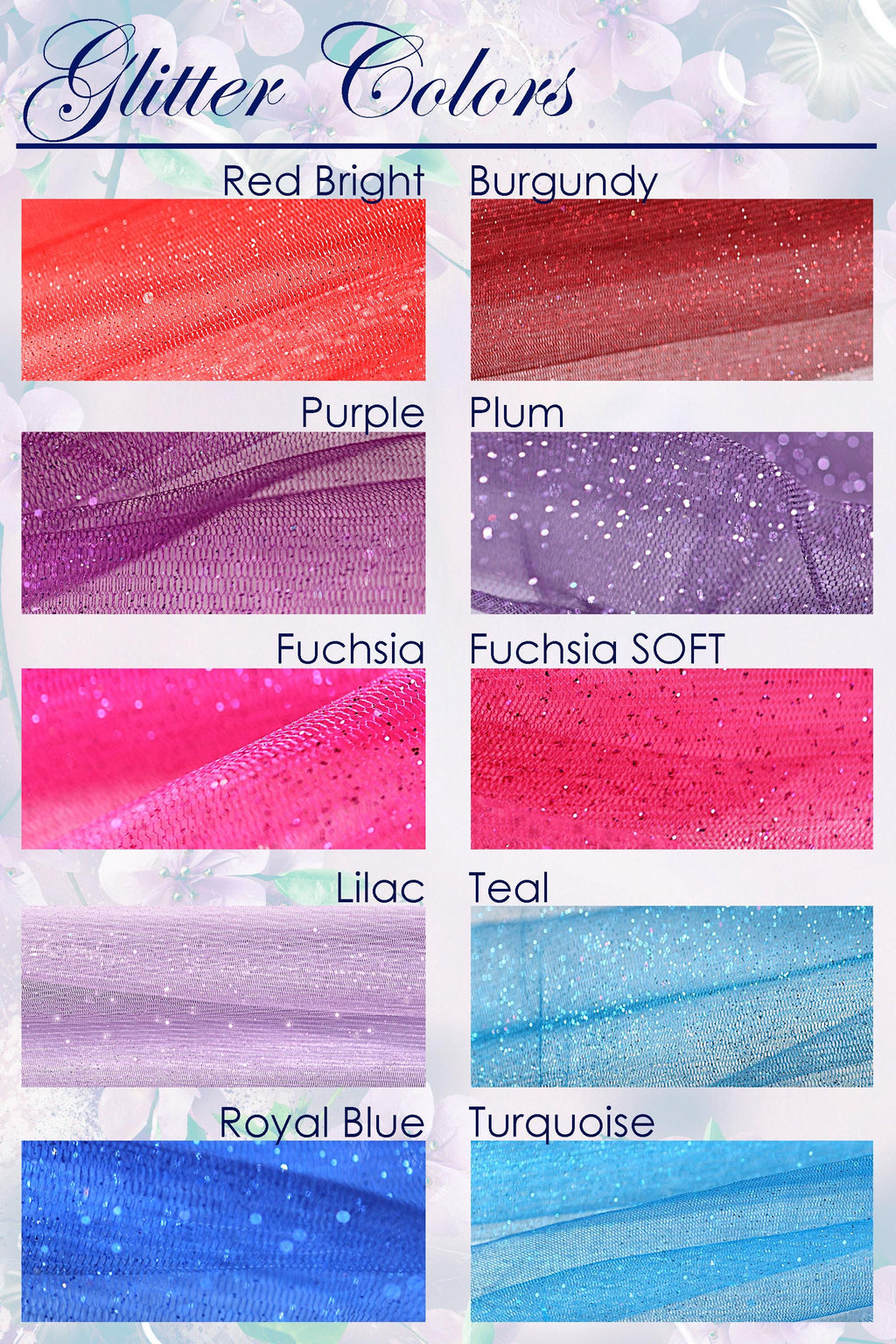 a bunch of different colors of tulle