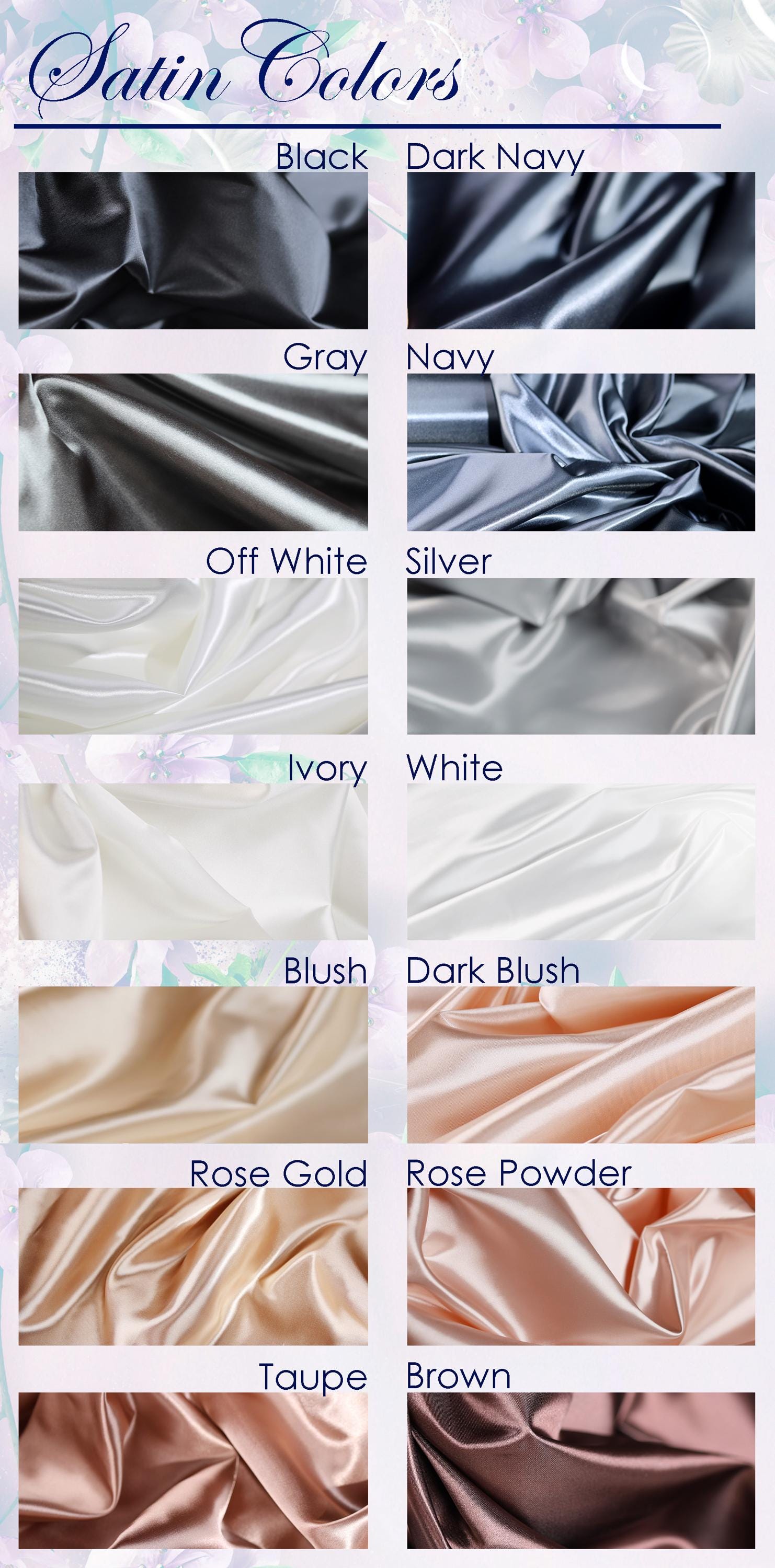 a bunch of different colors of satin fabric