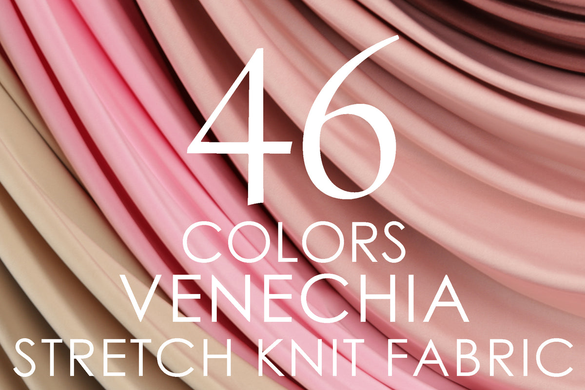 Drapey 4-Way Venechia Stretch Jersey Knit Fabric: Apparel, Costumes - 46 Colors