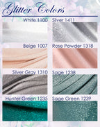 Glitter Spandex Knit Fabric: Shimmer Metallic 4-Way Stretch Material - 18 Colors