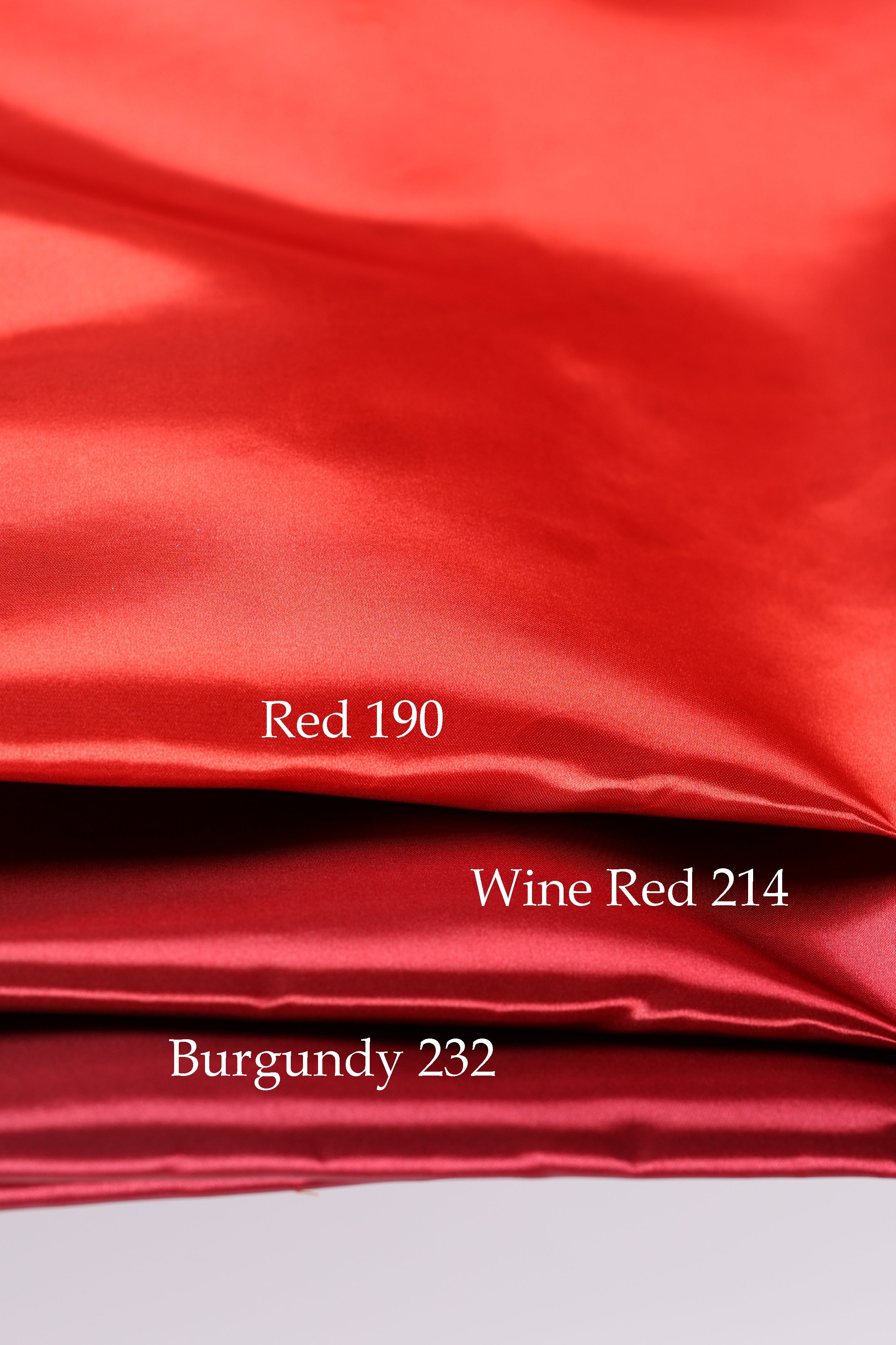 Bridal Satin Fabric Swatchbook: 54 Colors, Silky Polyester Material Color Preview