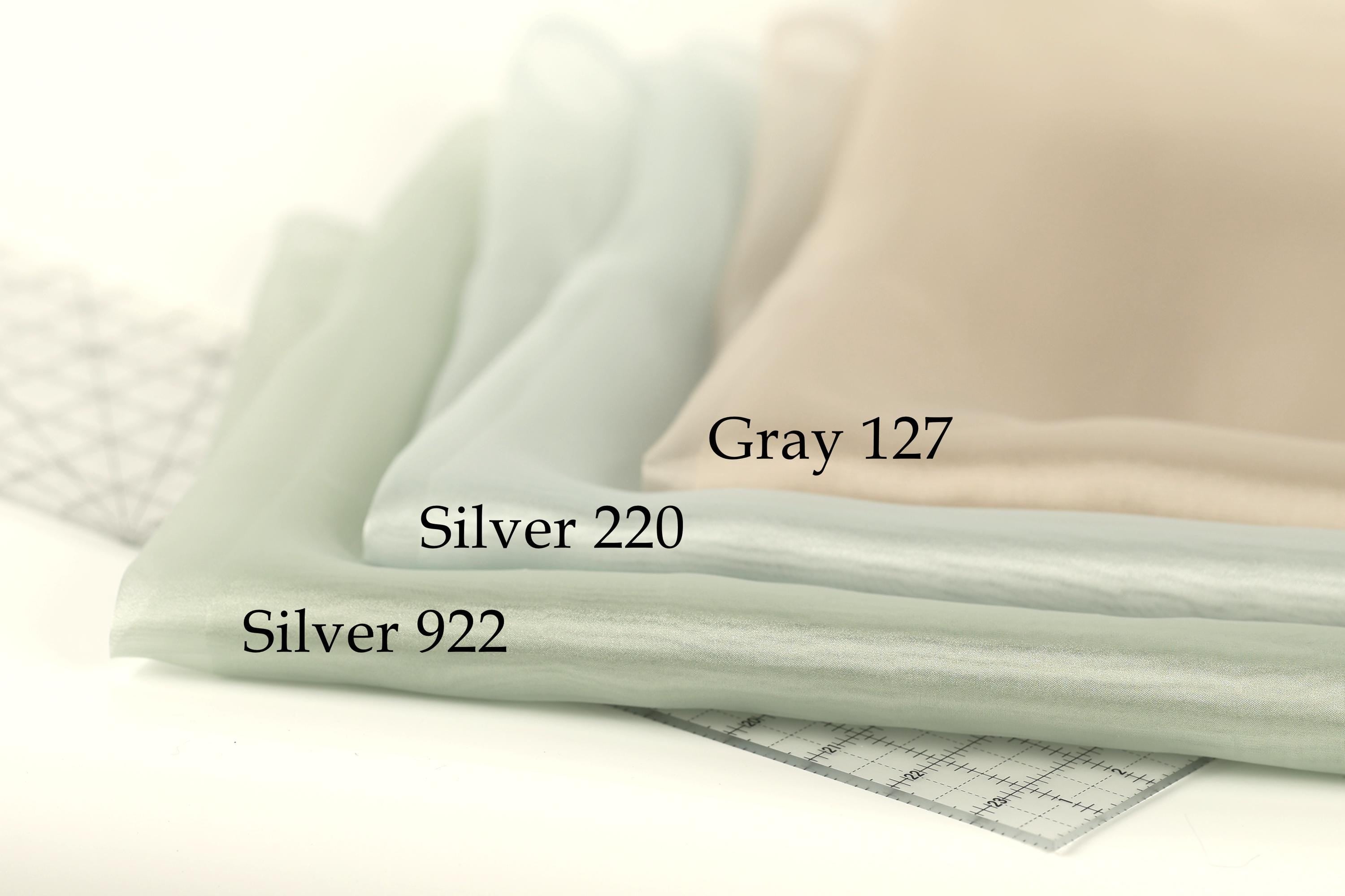 three different colored silvers, each labeled with its respective color: Silver 220, Silver 922, and Silver 127.