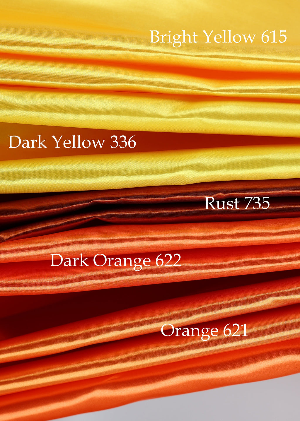 Bridal Satin Fabric Swatchbook: 54 Colors, Silky Polyester Material Color Preview