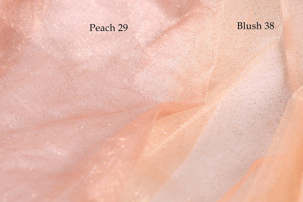 Glitter Tulle Fabric Swatchbook: 20 Colors, Sparkle Mesh, Semi-Soft Fabric Color Preview