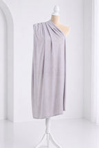 Silver-White Glitter Knit Fabric, 4-Way Stretch Dancewear Costume Fashion