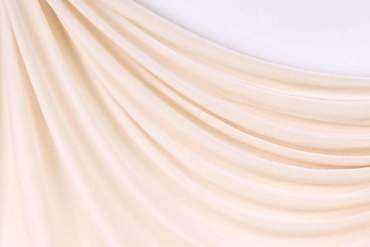 a close up of a curtain with a white background
