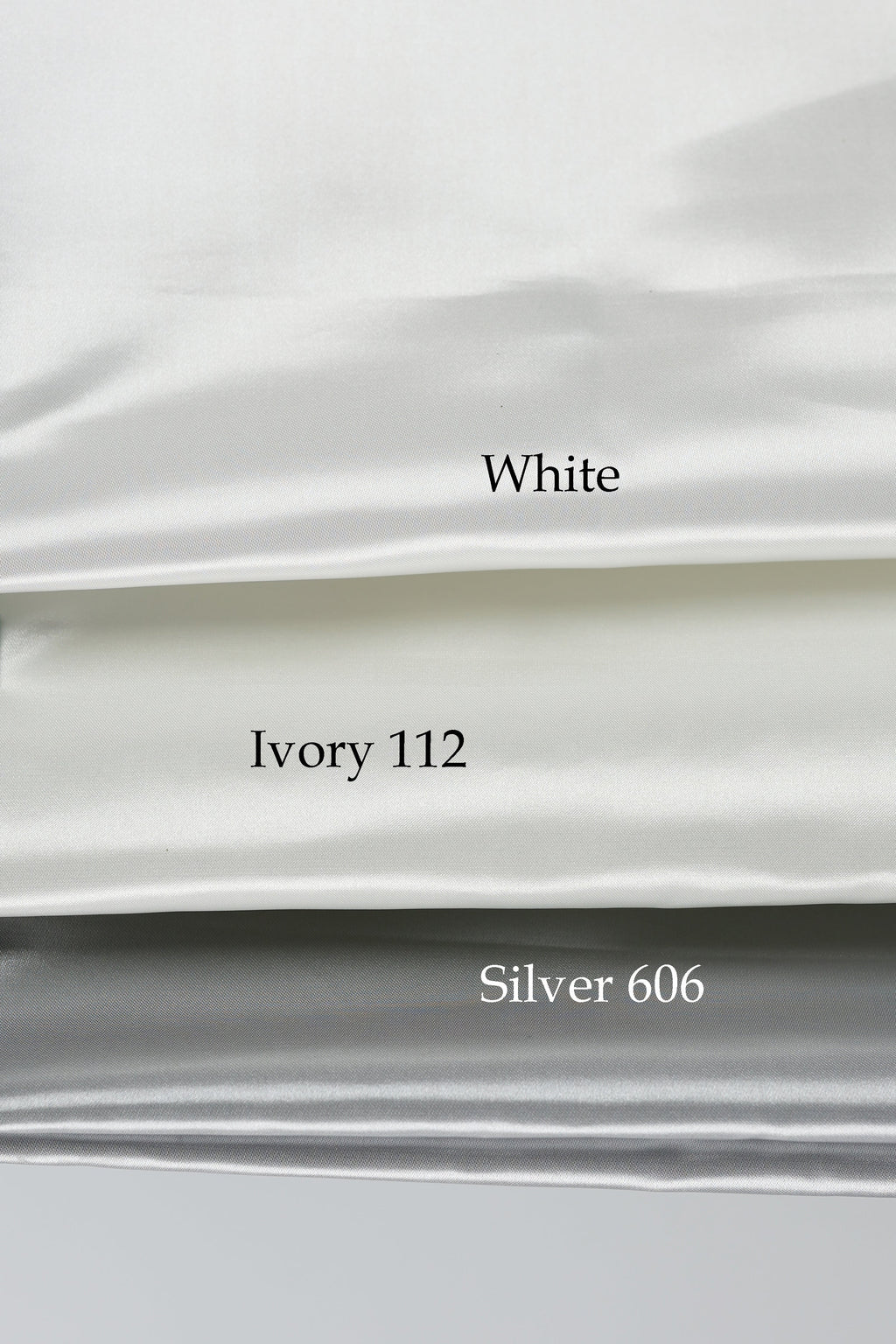 Bridal Satin Fabric Swatchbook: 54 Colors, Silky Polyester Material Color Preview