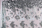 Green Mint African French Tulle Lace with Handmade Embroidery