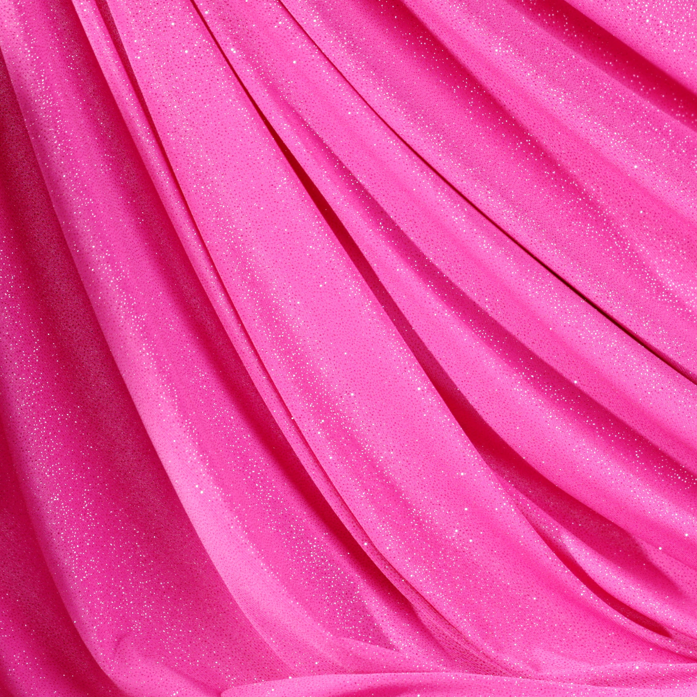 Glitter Spandex Knit Fabric: Shimmer Metallic 4-Way Stretch Material - 18 Colors