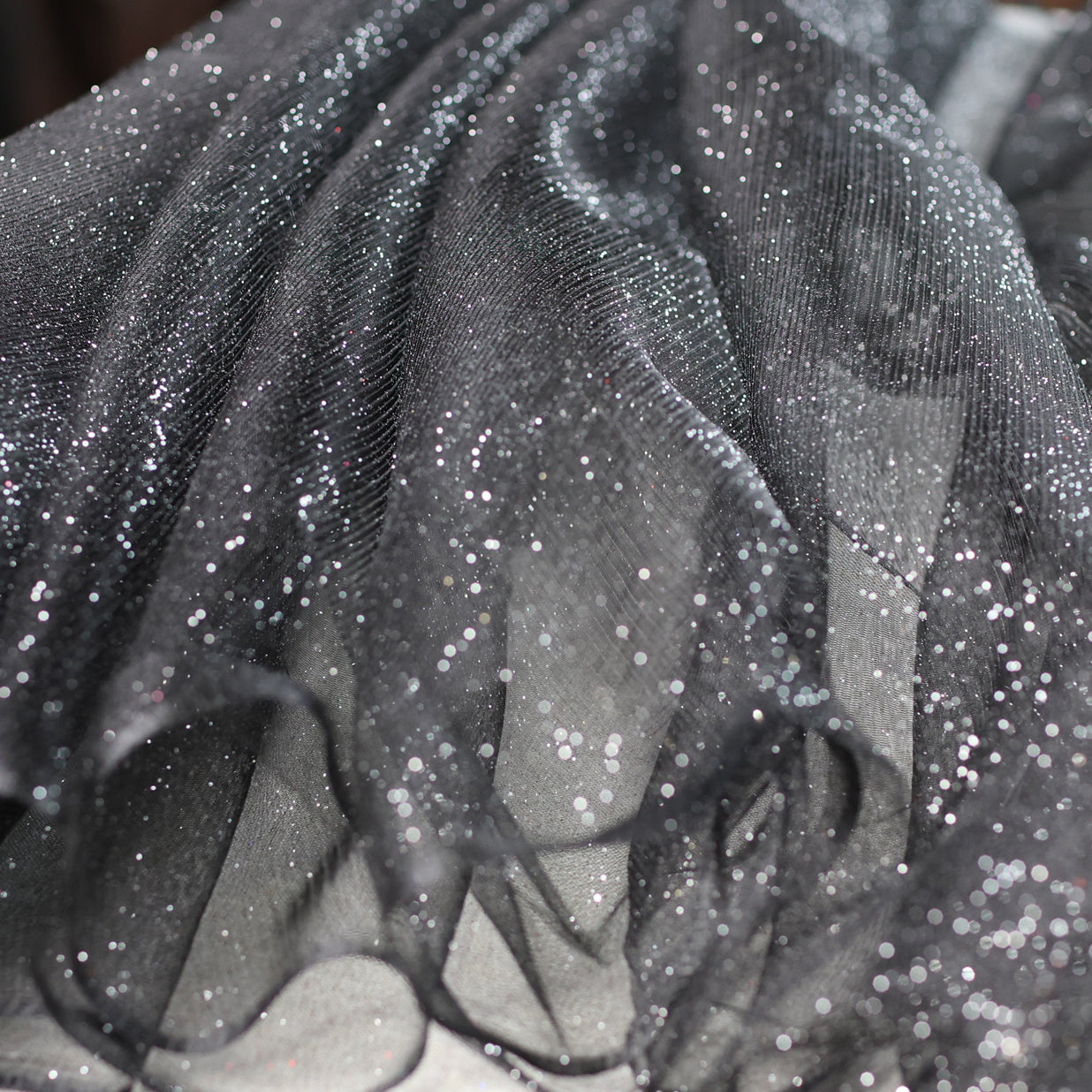 Glitter Tulle Fabric: 20 Colors Sparkle Mesh, Semi-Soft - by the Yard