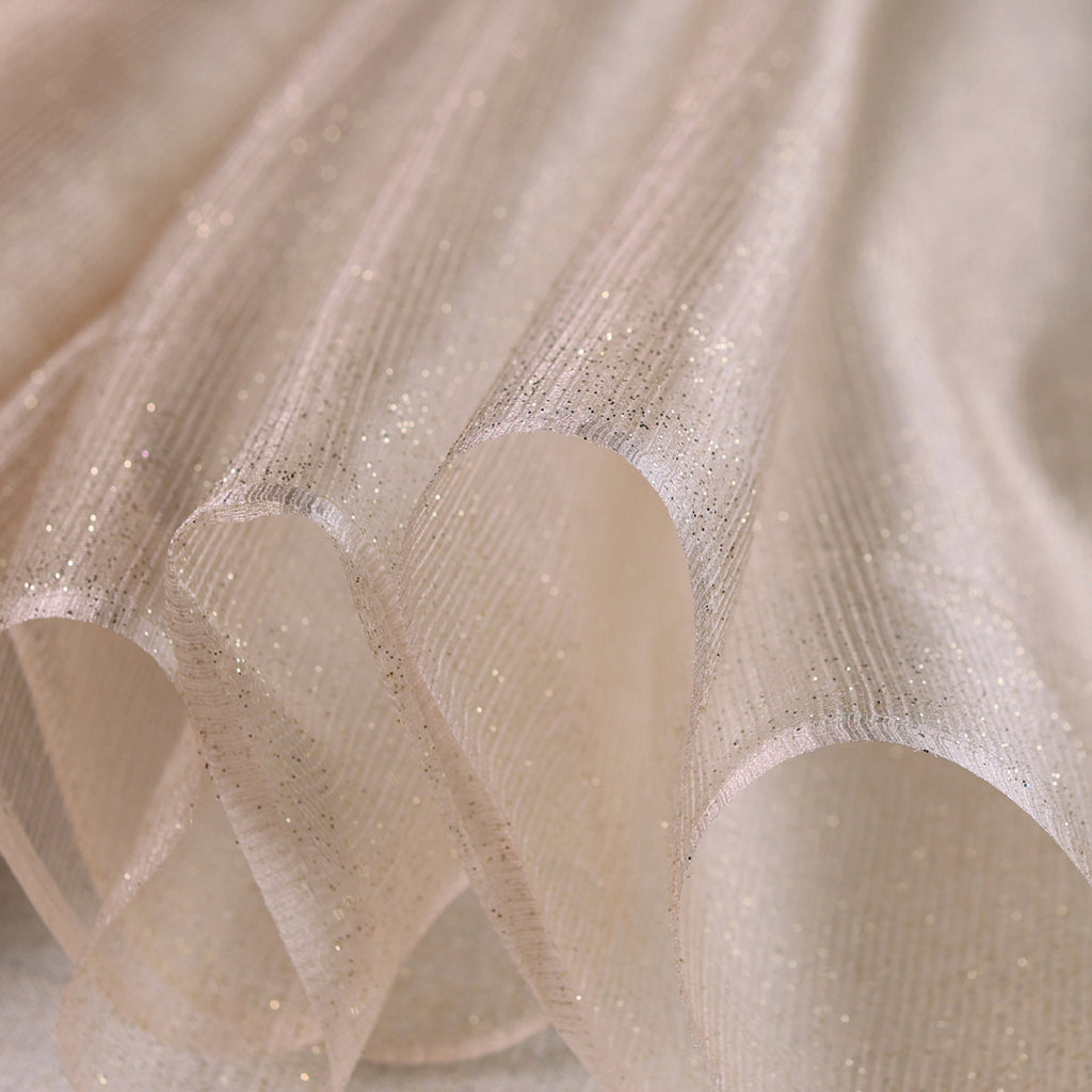 Peach Blush Glitter Tulle Fabric – Sparkling Mesh