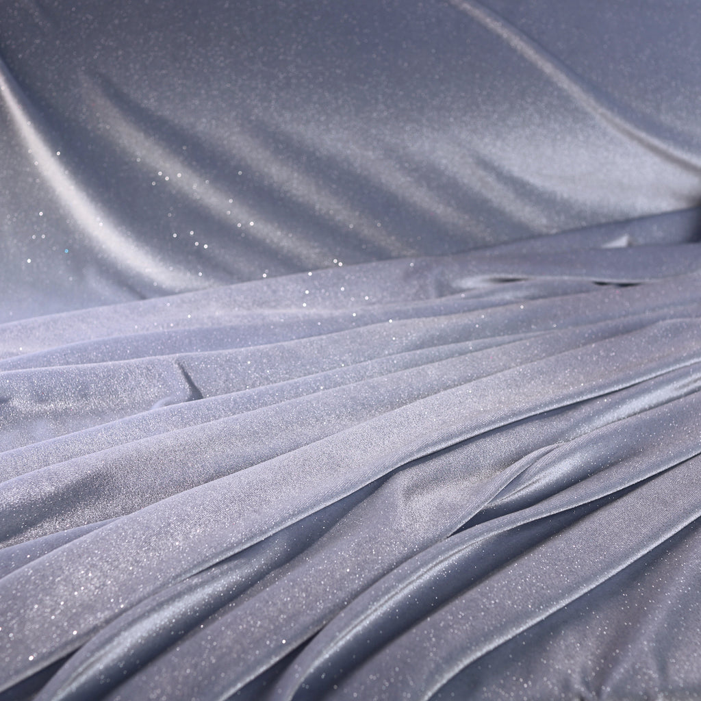 Glitter Velvet Stretch Fabric by Yard, 4-Way Stretch for Dance Costumes Eveningwear
