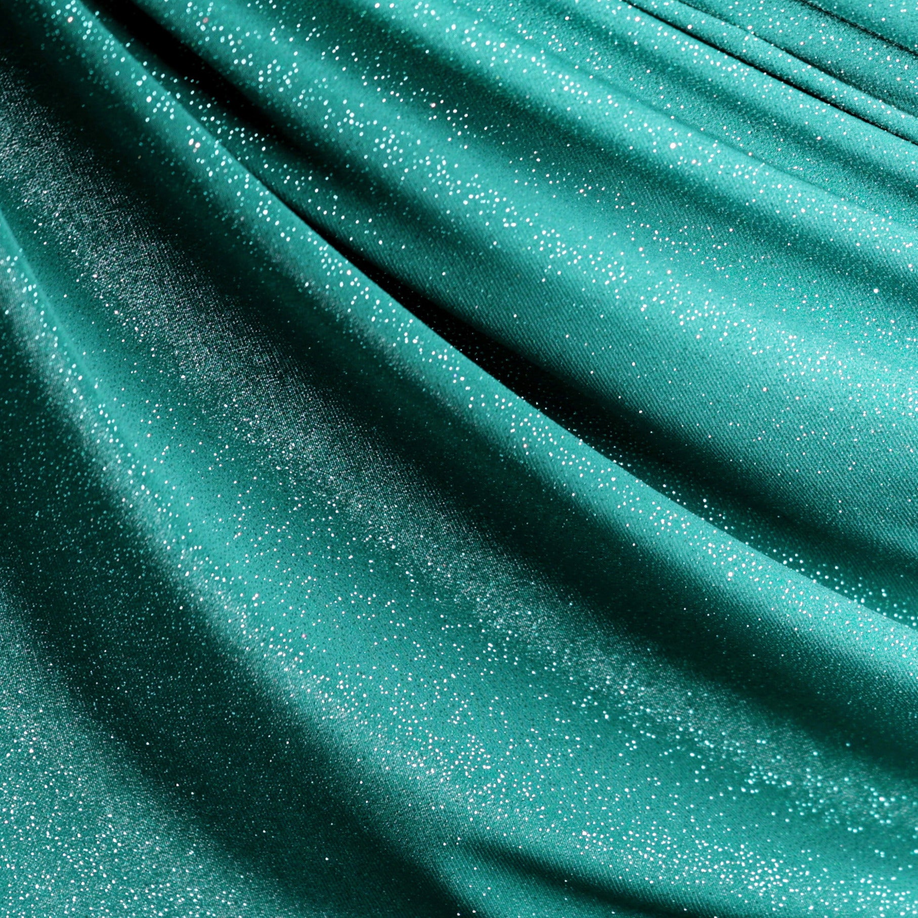 Glitter Spandex Knit Fabric: Shimmer Metallic 4-Way Stretch Material - 18 Colors