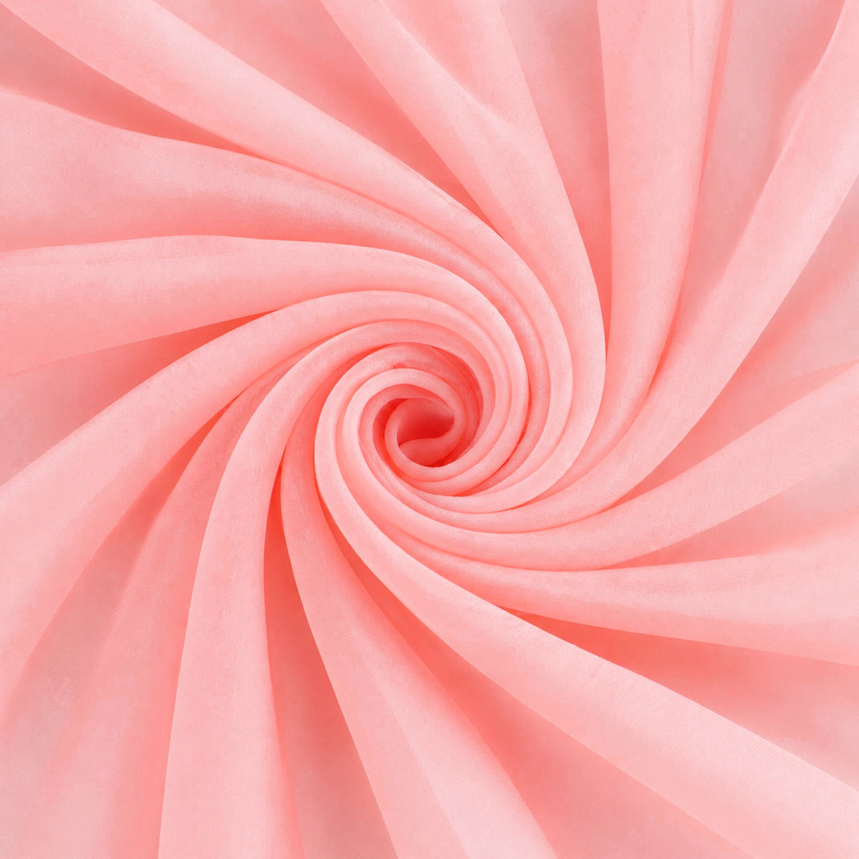 Peach Blush Chiffon Fabric – Sheer Soft Material for Dresses & Bridesmaid Looks