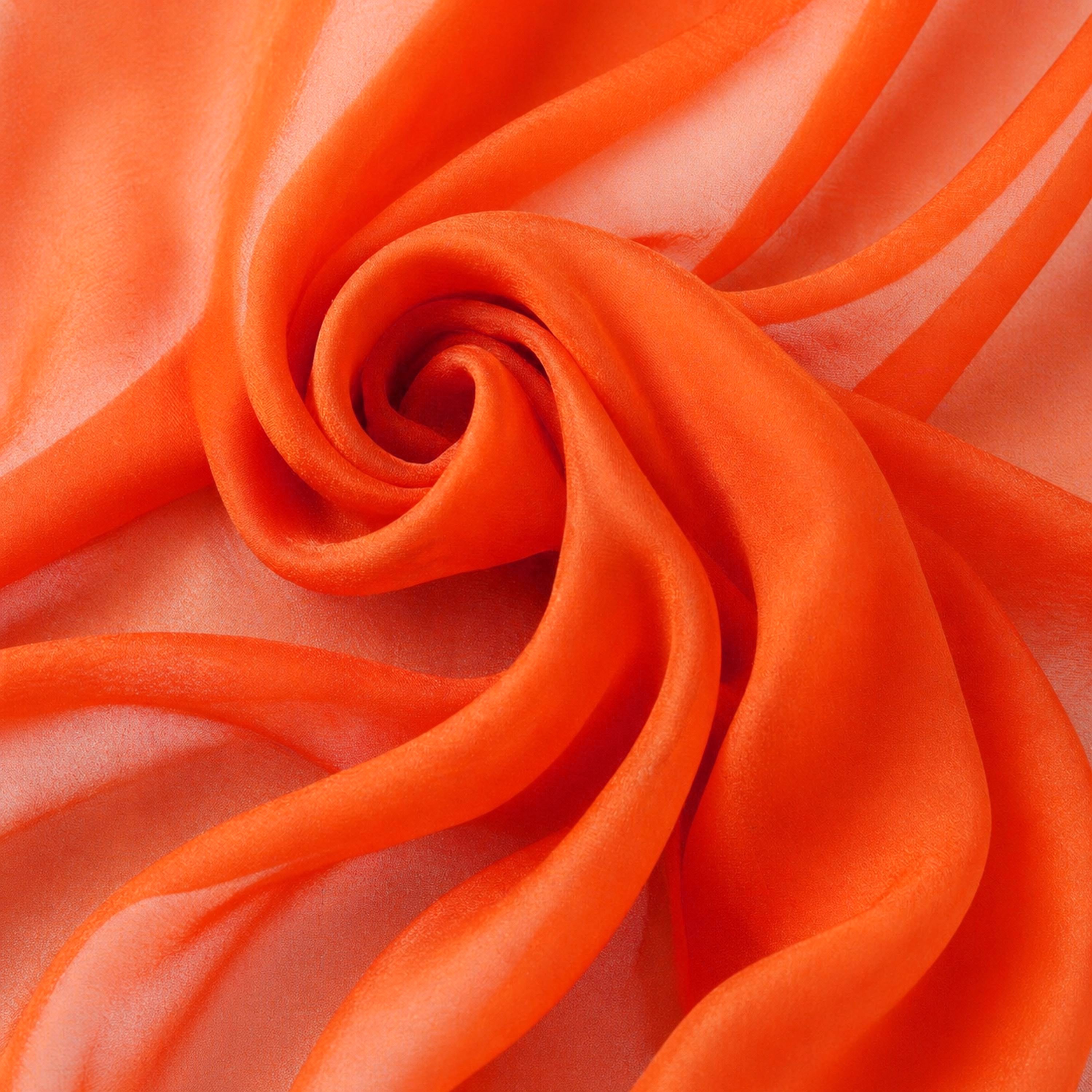 Yellow Orange Chiffon Fabric – Sheer Flowing Material for Dresses