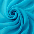 Blue Chiffon Fabric – Sheer Flowing Material for Dresses, Bridesmaid & Decor