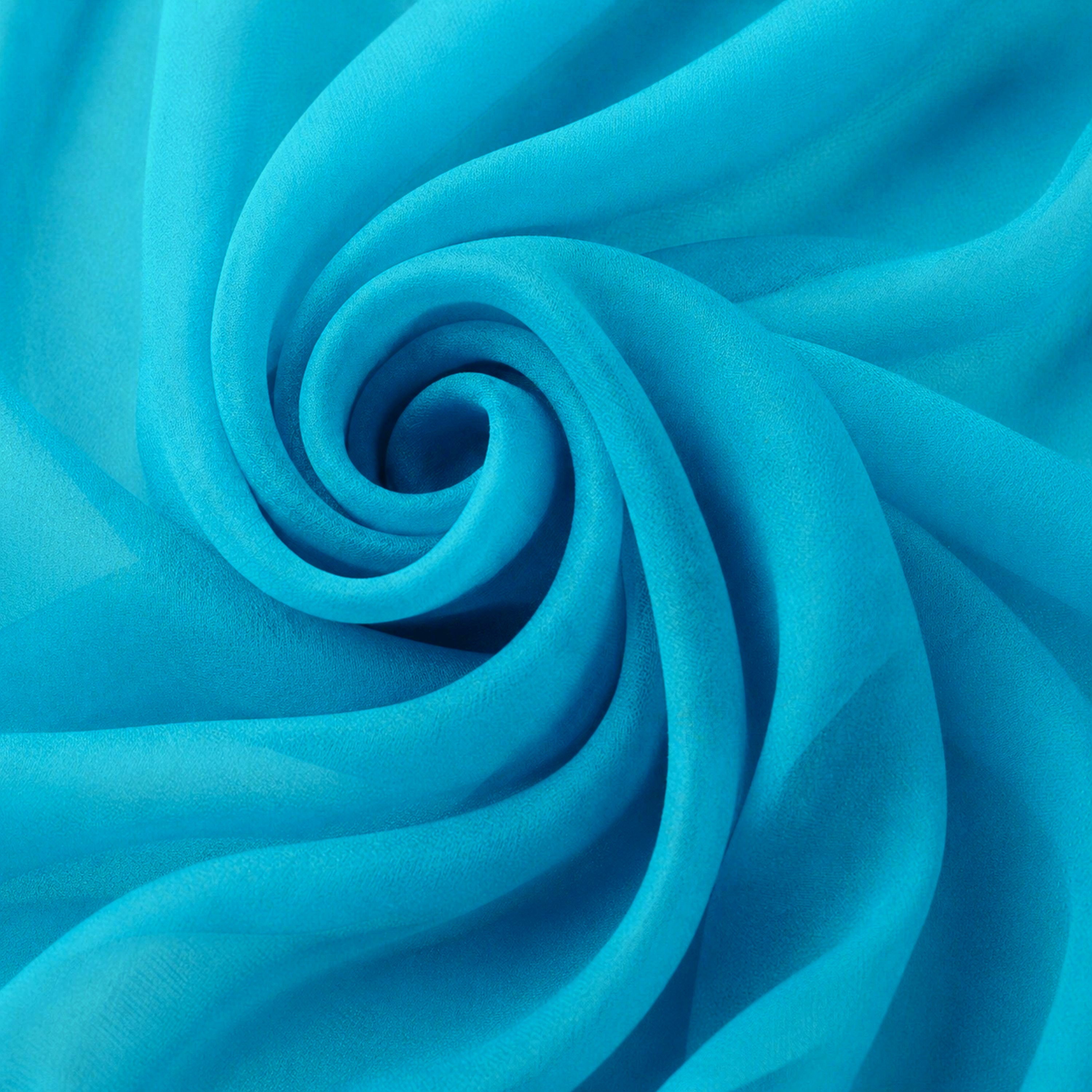 Blue Chiffon Fabric – Sheer Flowing Material for Dresses, Bridesmaid & Decor
