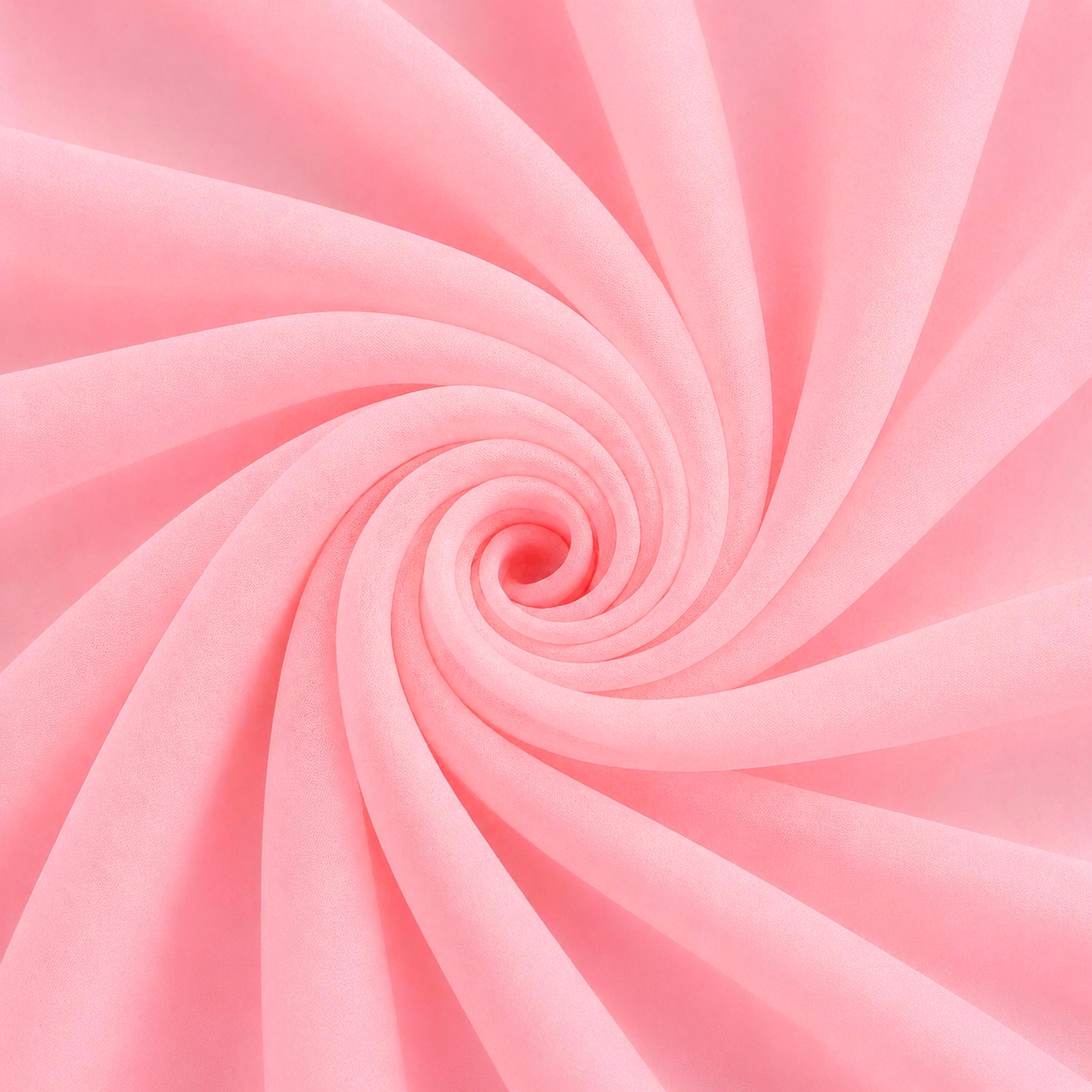 Pink Chiffon Fabric – Sheer Material for Dresses & Decor