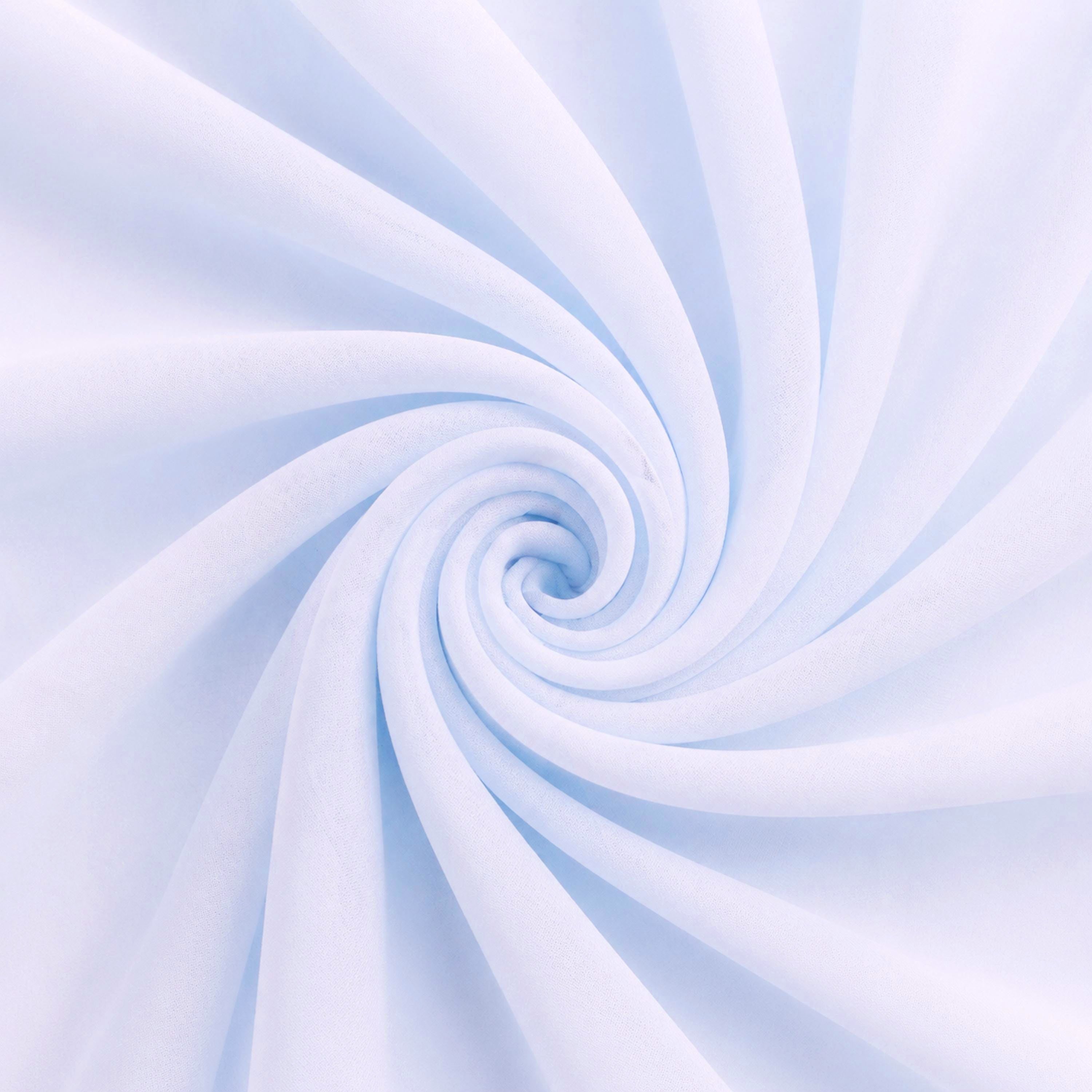 Blue Chiffon Fabric – Sheer Flowing Material for Dresses, Bridesmaid & Decor