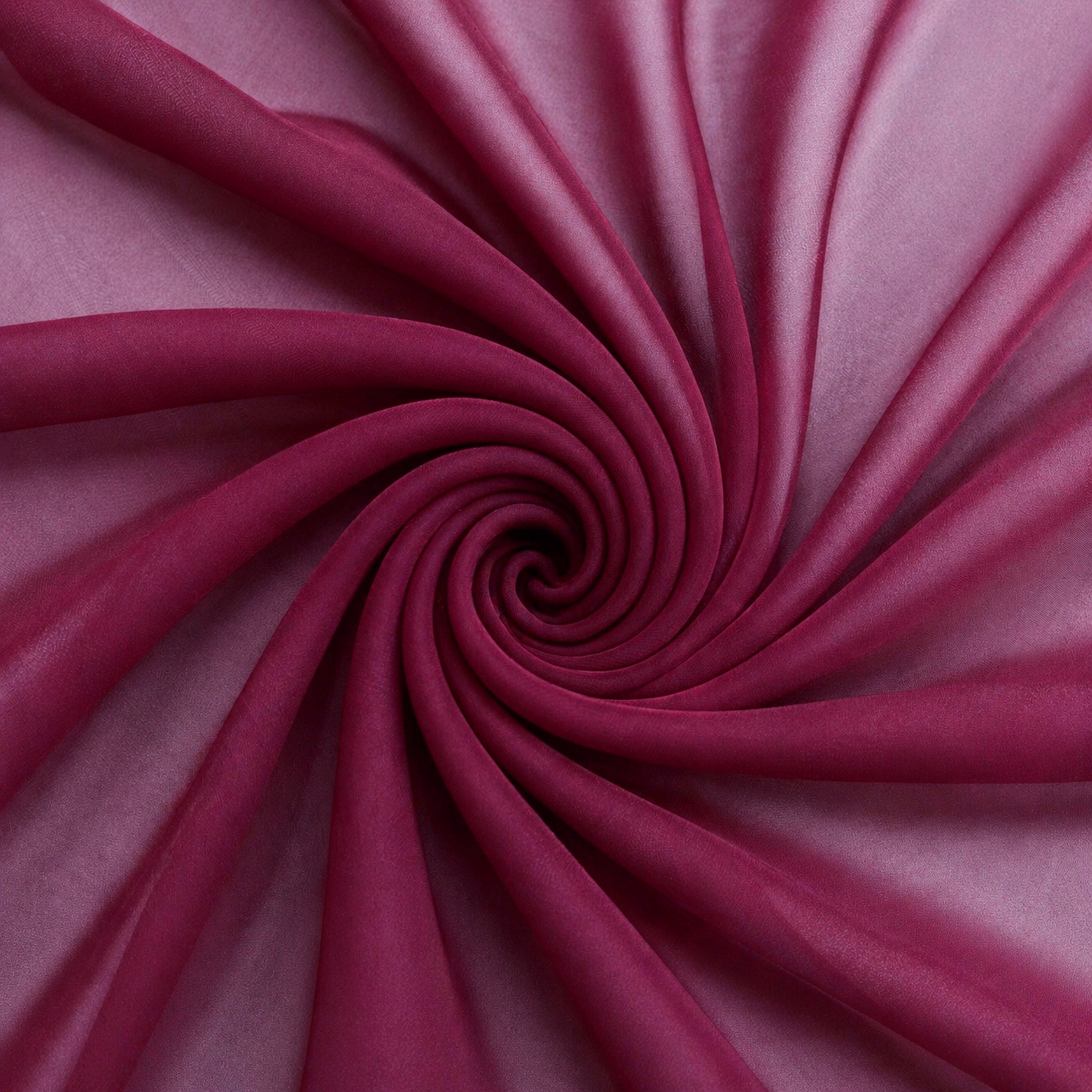 Burgundy Fuchsia Chiffon Fabric – Sheer Material for Dresses