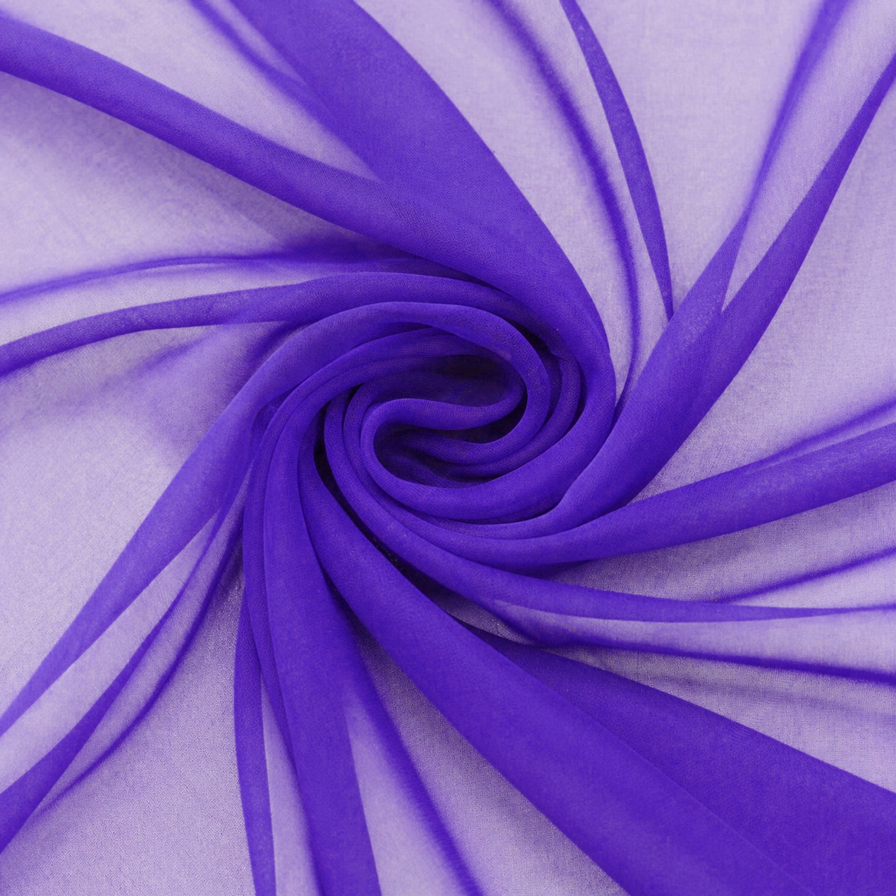 Blue Chiffon Fabric – Sheer Flowing Material for Dresses, Bridesmaid & Decor