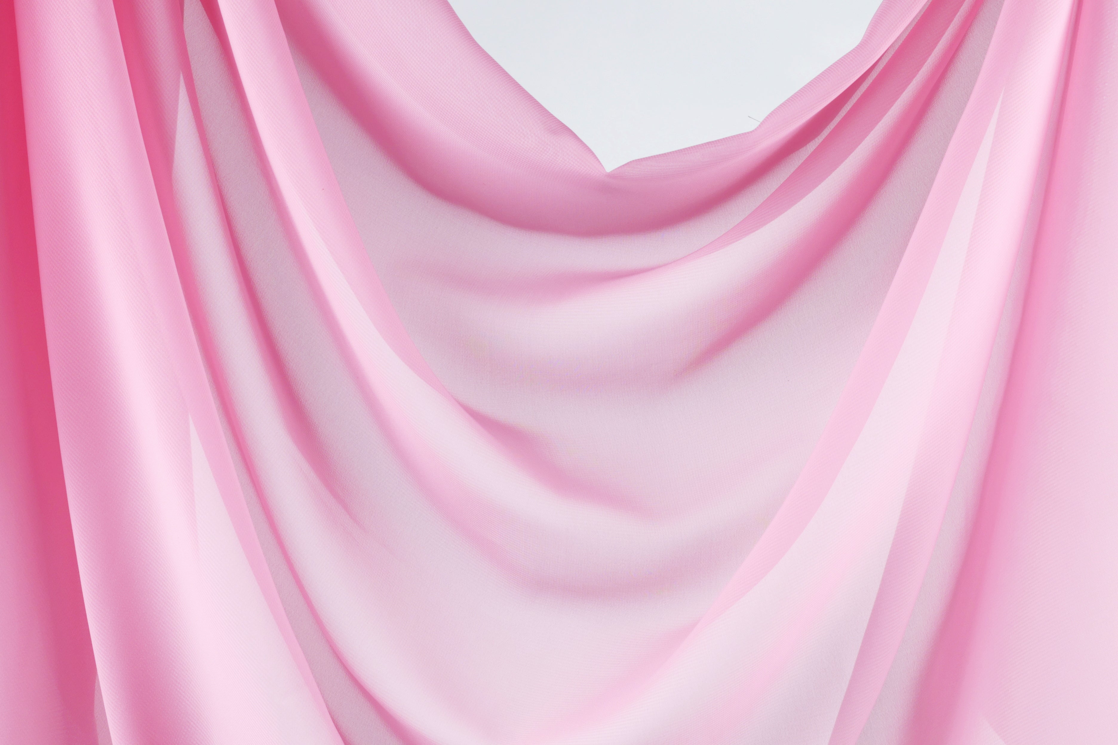 Pink Chiffon Fabric – Sheer Material for Dresses & Decor